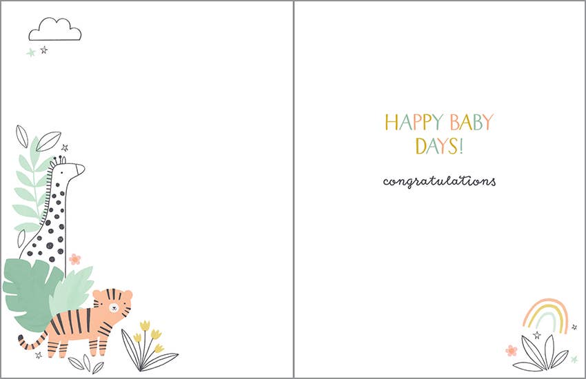 In The Jungle Baby Greeting Card - Purpose + Passion Boutique