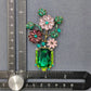 Inlaid Glass & Rhinestone Flower Shape Vintage Brooch - Purpose + Passion Boutique