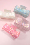 Iridescent Bow Hair Claw Clips - Purpose + Passion Boutique