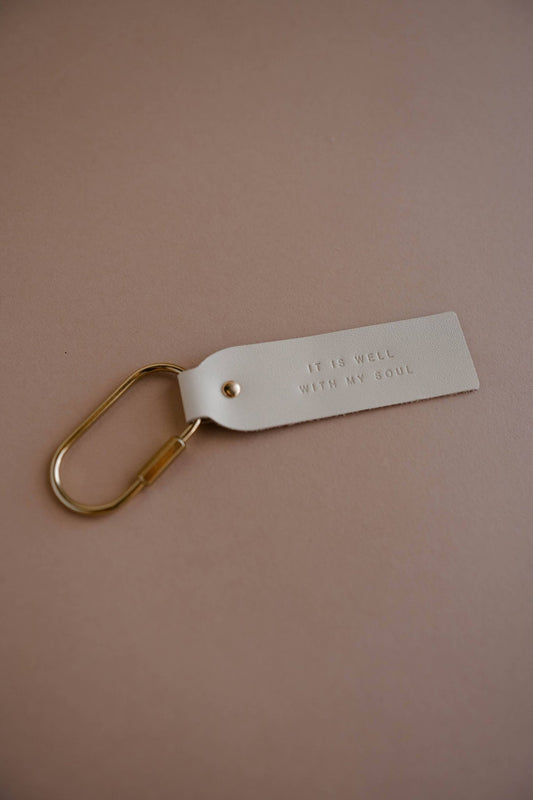 It Is Well Blonde Key Fob  - Purpose + Passion Boutique