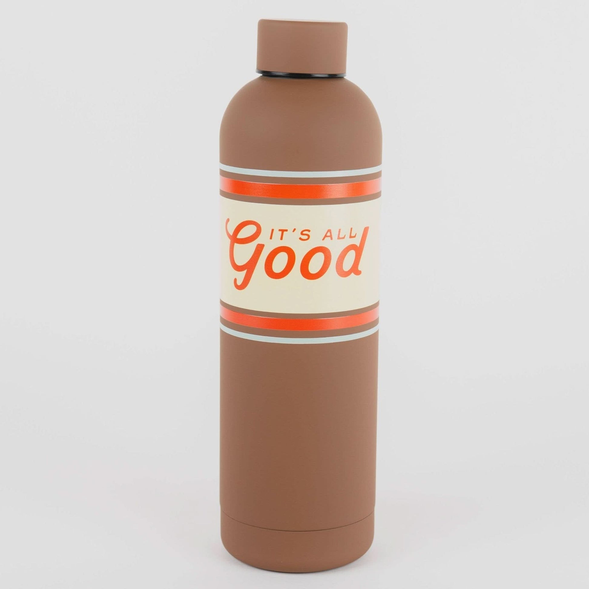 It's All Good Water Bottle - Retro Brown (24oz) - Purpose + Passion Boutique