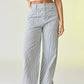 Ivory & Blue Kylie Pinstripe Pants - Purpose + Passion Boutique
