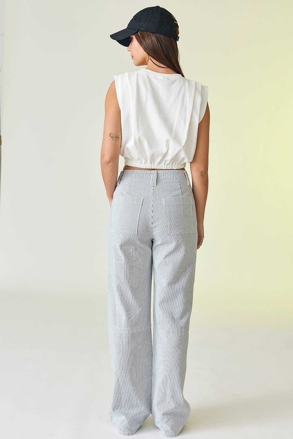 Ivory & Blue Kylie Pinstripe Pants - Purpose + Passion Boutique