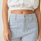 Ivory & Blue Kylie Pinstripe Pants - Purpose + Passion Boutique