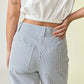 Ivory & Blue Kylie Pinstripe Pants - Purpose + Passion Boutique
