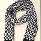 Ivory Checkered Pattern Oblong Scarf - Purpose + Passion Boutique