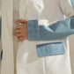 Ivory Colorblock Denim Blazer - Purpose + Passion Boutique