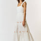 Ivory Cotton Gauze Embroidered Back Cutout Maxi Dress - Purpose + Passion Boutique