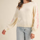 Ivory Pink Floral Pullover - Purpose + Passion Boutique