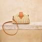 Ivory Rattan Clam Shell Convertable Crossbody - Purpose + Passion Boutique