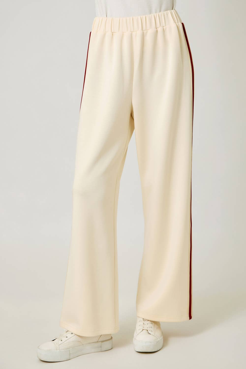 Ivory Tracksuit Pants - Purpose + Passion Boutique