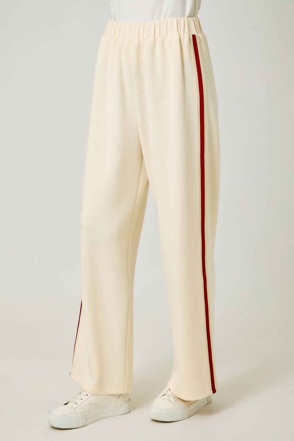 Ivory Tracksuit Pants - Purpose + Passion Boutique