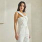 Ivory Twisted Front Bodysuit - Purpose + Passion Boutique