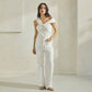 Ivory Twisted Front Bodysuit - Purpose + Passion Boutique