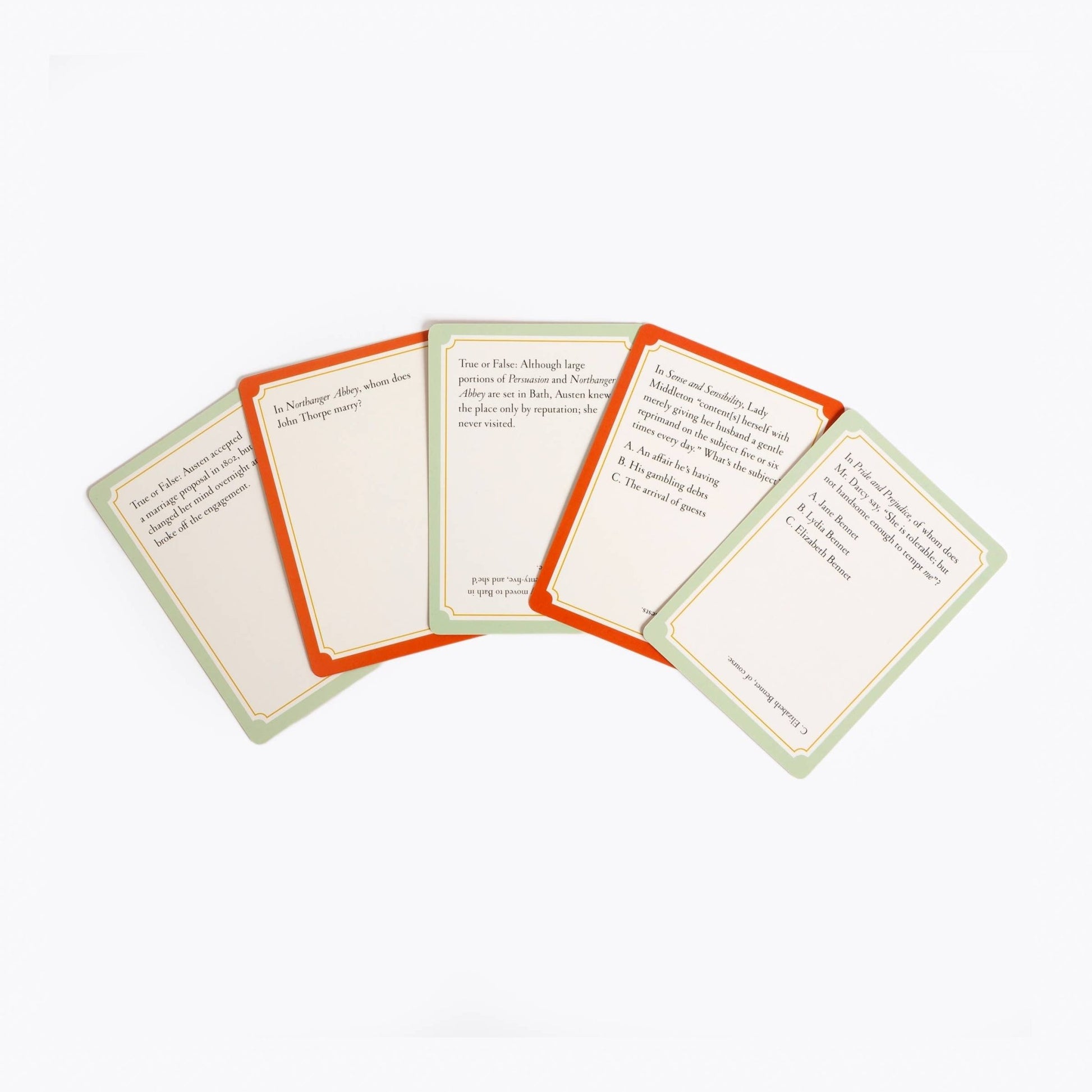 Jane Austen Trivia Cards - Purpose + Passion Boutique