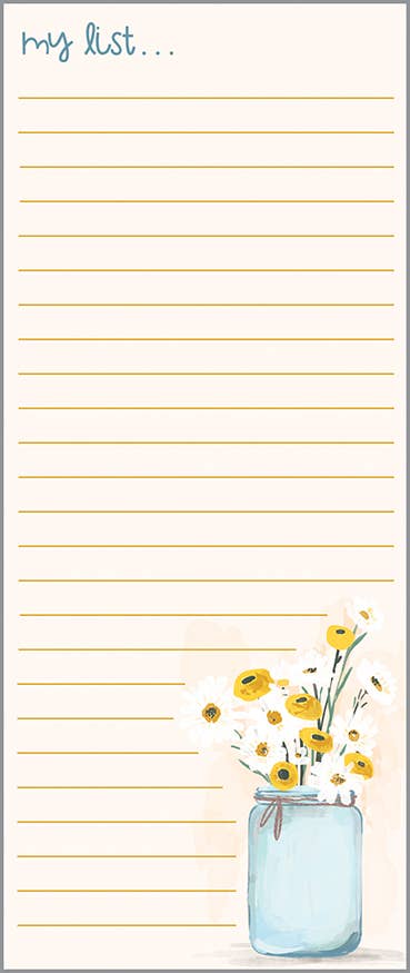 Jar of Daisies List Pad - Purpose + Passion Boutique