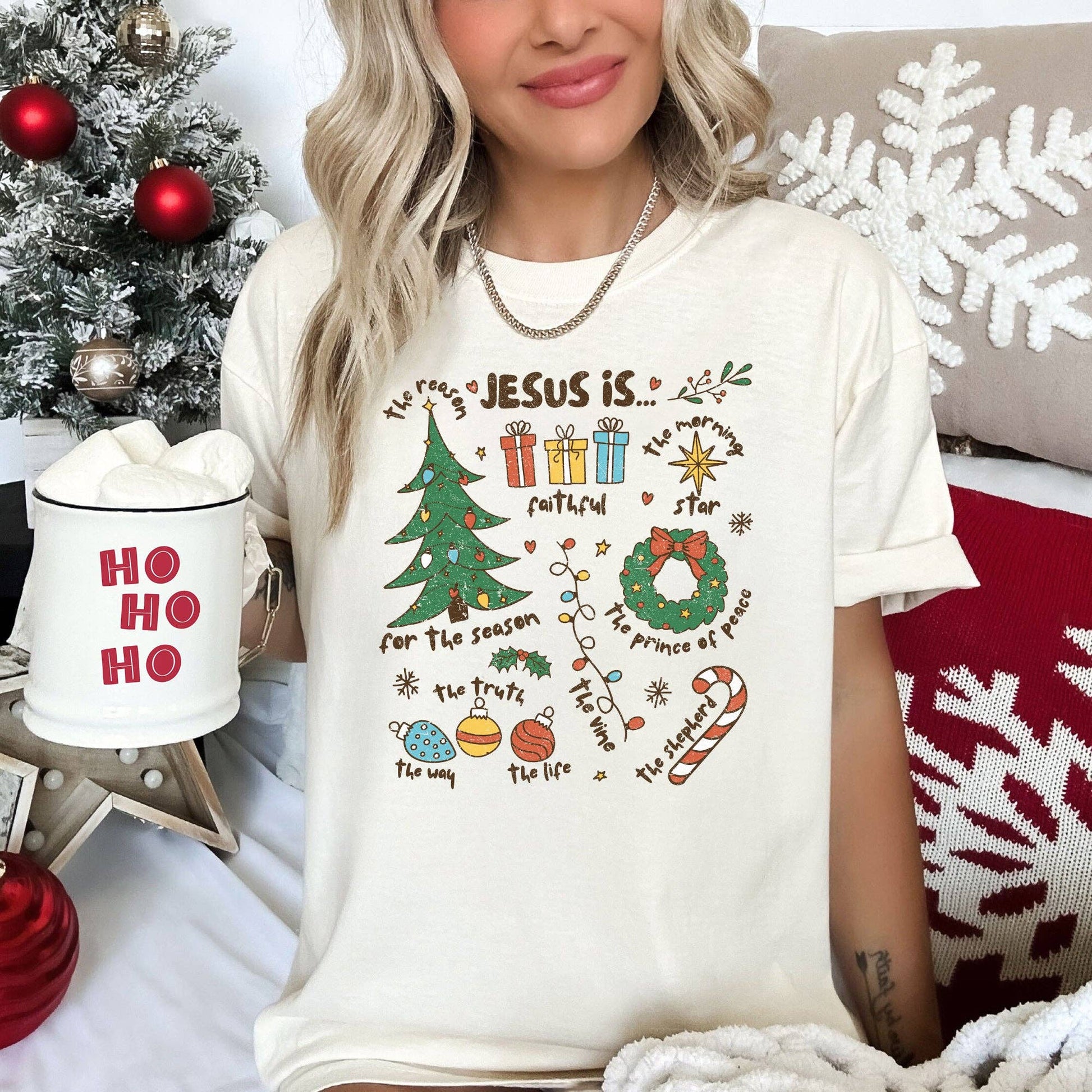 Jesus Is the Reason Ivory T-shirt - Purpose + Passion Boutique