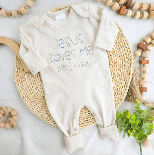 Jesus Loves Me Baby Romper | 6 - 12M - Purpose + Passion Boutique