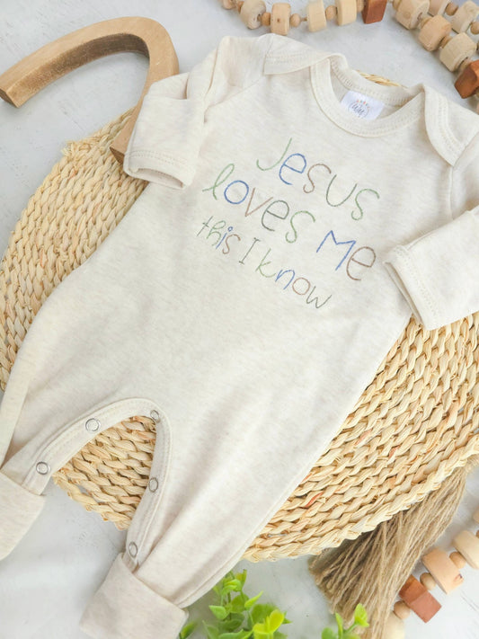 Jesus Loves Me Baby Romper | 6 - 12M - Purpose + Passion Boutique