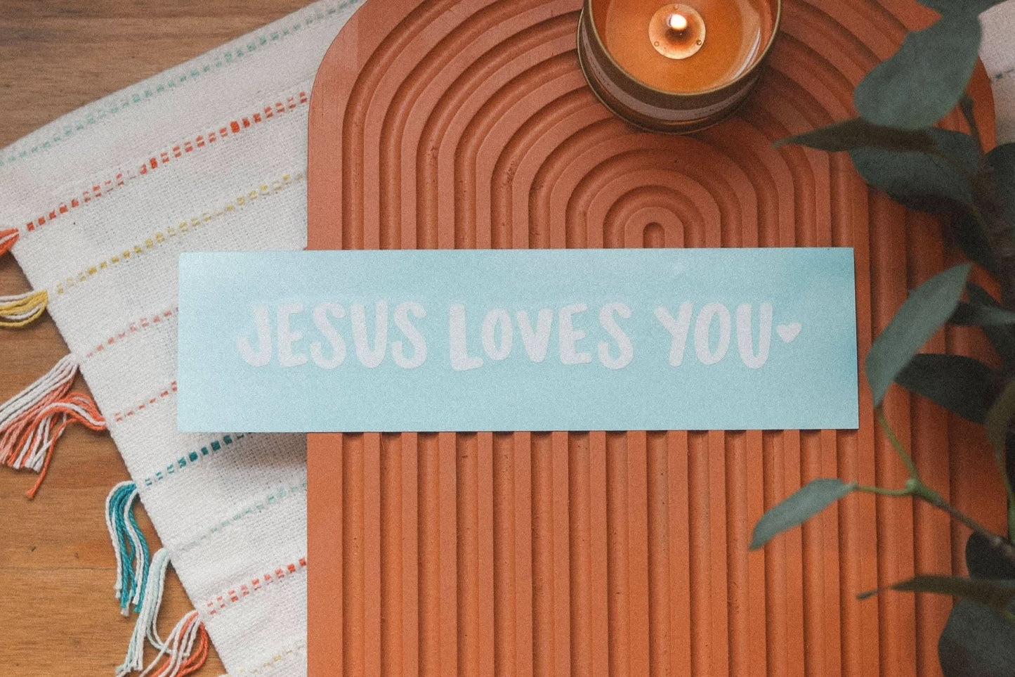 'Jesus Loves You' Mirror Decal - Purpose + Passion Boutique