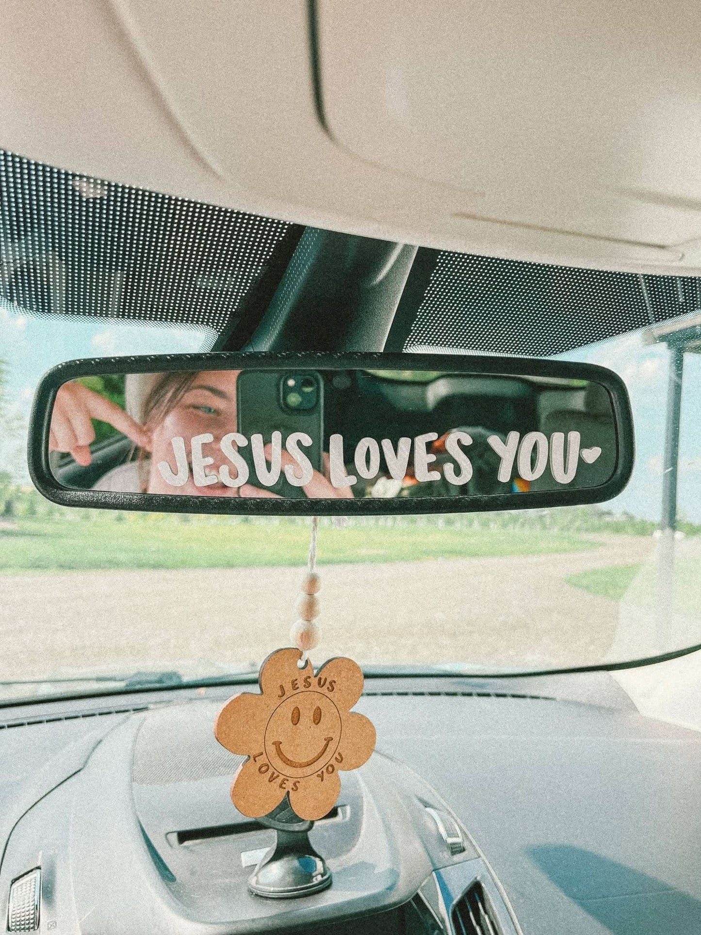 'Jesus Loves You' Mirror Decal - Purpose + Passion Boutique