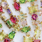 Jewel Toned Crystal Layered Duster Statement Earrings - Purpose + Passion Boutique