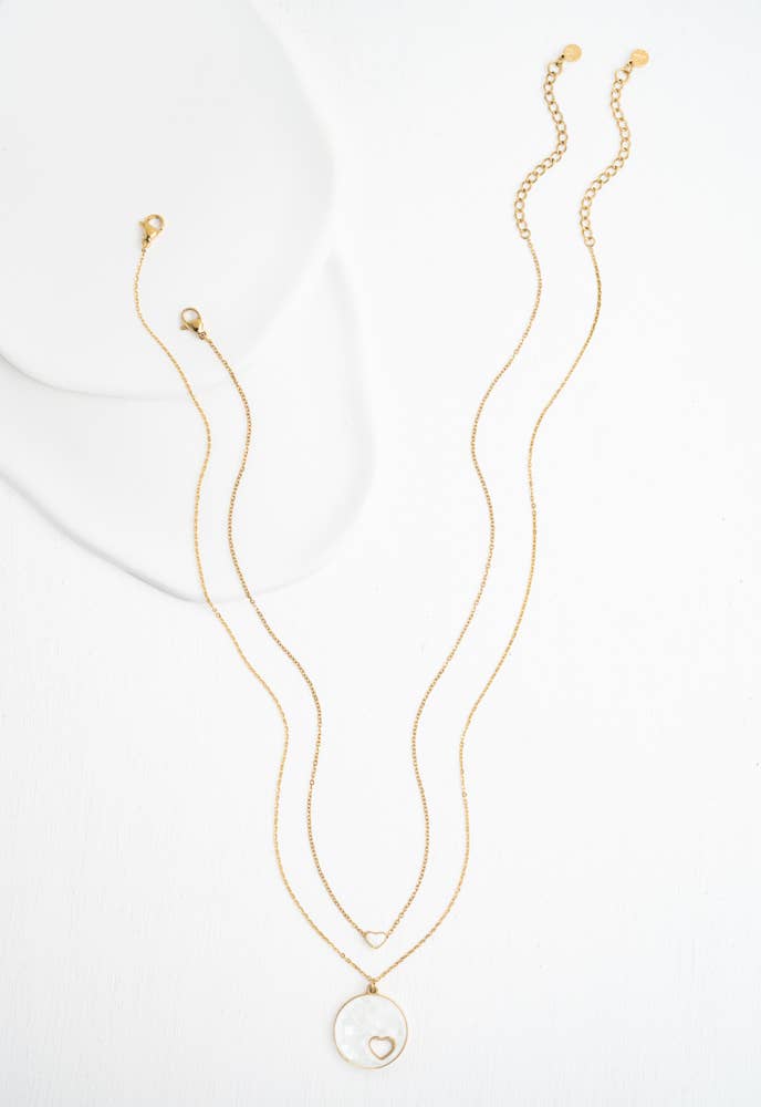 Journey Together Necklace Set in Mother of Pearl - Purpose + Passion Boutique