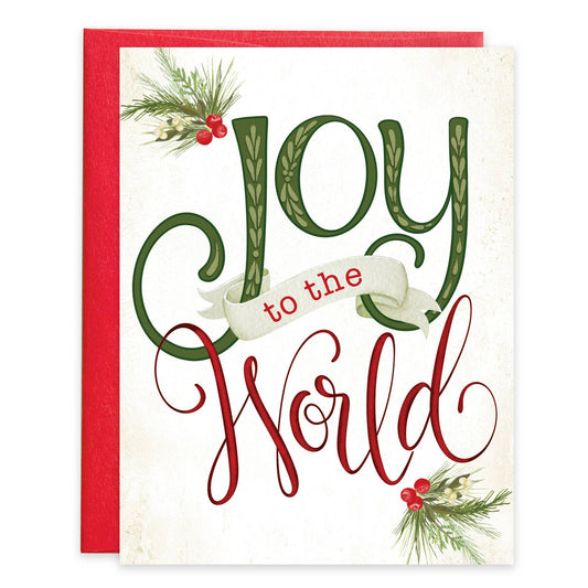 Joy to the World Christmas Card - Pack of 10 - Purpose + Passion Boutique