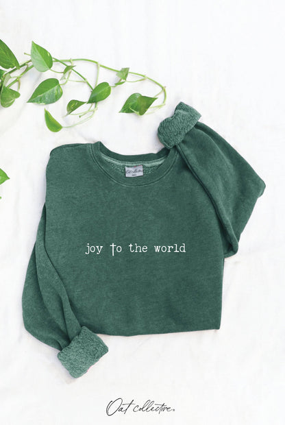 Joy to the World Mineral Graphic Sweatshirt - Purpose + Passion Boutique