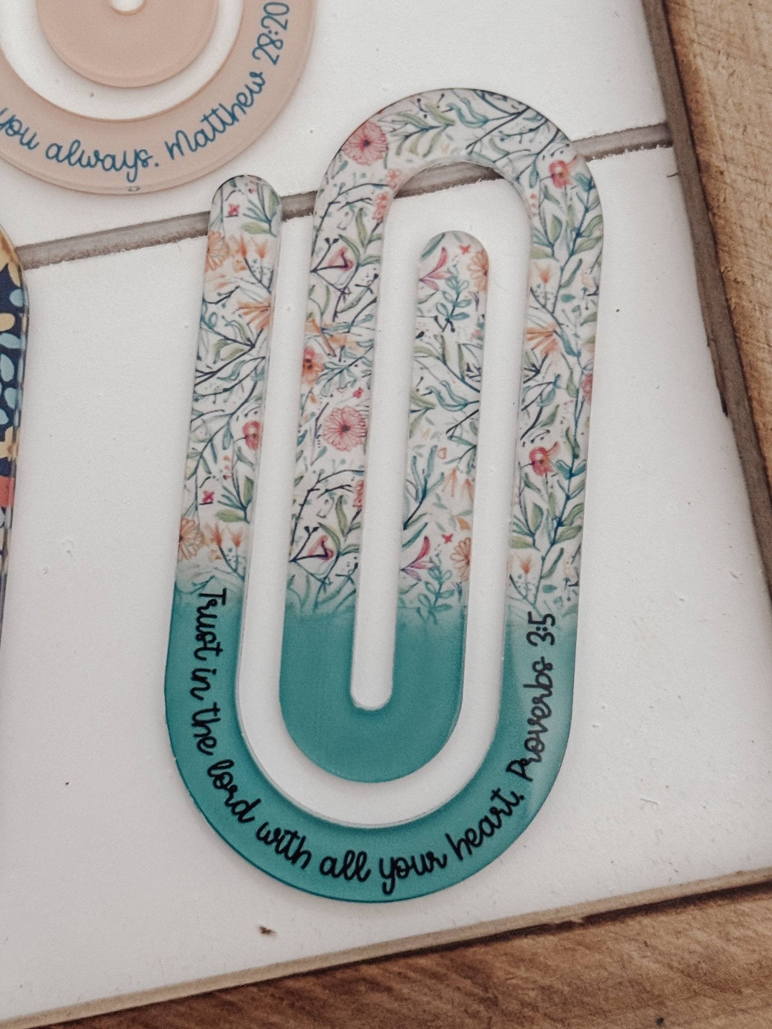 Jumbo Paperclip Bookmark with Bible Verse - Purpose + Passion Boutique