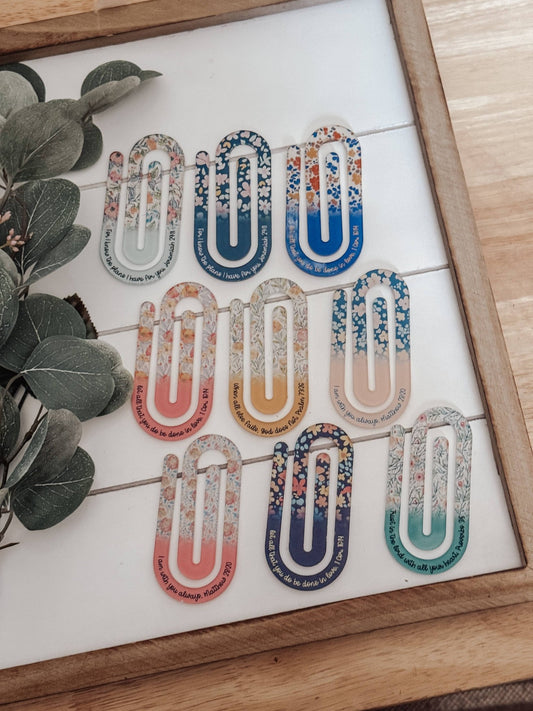 Jumbo Paperclip Bookmark with Bible Verse - Purpose + Passion Boutique
