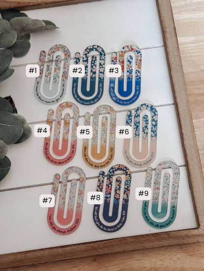 Jumbo Paperclip Bookmark with Bible Verse - Purpose + Passion Boutique