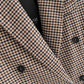 Khaki Check Double - Breasted Blazer - Purpose + Passion Boutique