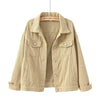 Khaki Slim Cropped Denim Jacket - Purpose + Passion Boutique