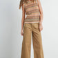 Khaki Wide Leg Long Pants - Purpose + Passion Boutique