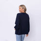 Kind Words Are Like Honey Floral Embroidered Navy Cardigan - Purpose + Passion Boutique