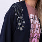 Kind Words Are Like Honey Floral Embroidered Navy Cardigan - Purpose + Passion Boutique