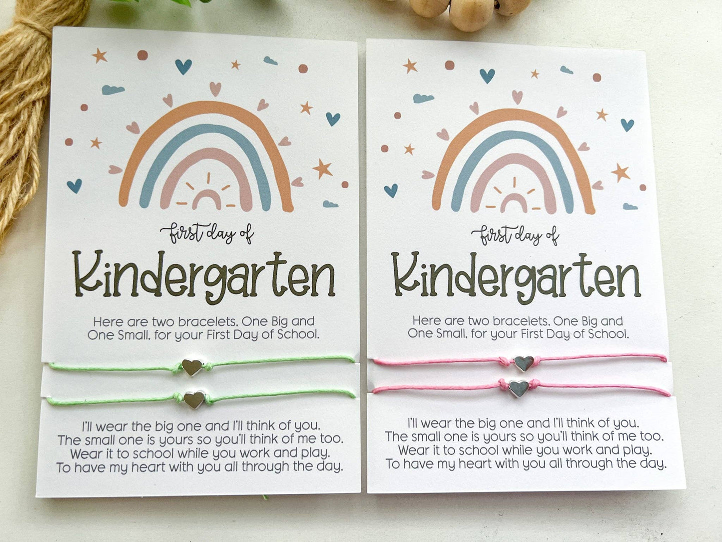 Kindergarten Back to School Wish Bracelet Rainbow Mommy & Me - Purpose + Passion Boutique