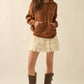 Lace and Tulle Tiered Ruffle Mini Skirt - Purpose + Passion Boutique
