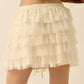 Lace and Tulle Tiered Ruffle Mini Skirt - Purpose + Passion Boutique