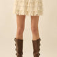 Lace and Tulle Tiered Ruffle Mini Skirt - Purpose + Passion Boutique