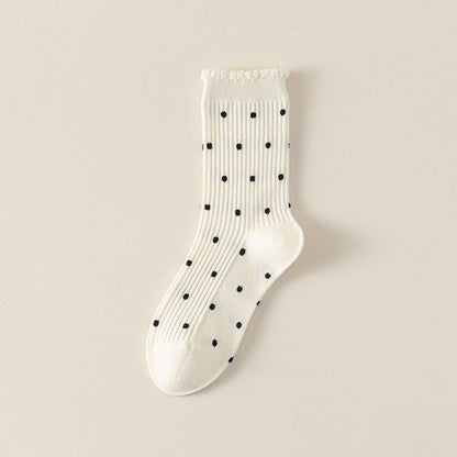 Lace Polka Dot Comfort Breathable Socks - Purpose + Passion Boutique