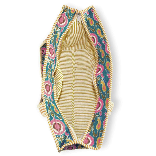 Lagoon Paisley Ikat Quilted Tote - Purpose + Passion Boutique