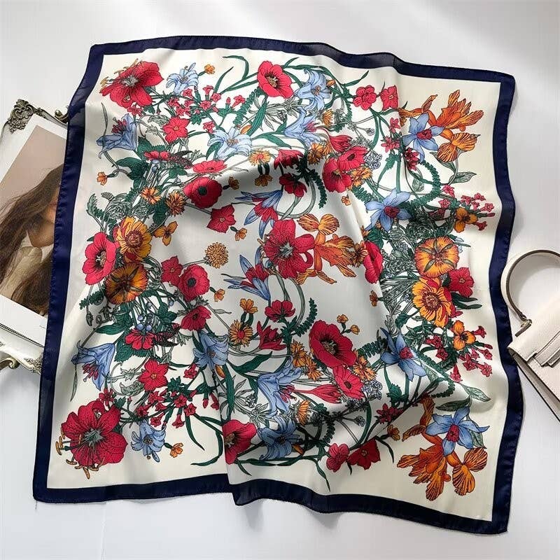 Large Floral Bandana Scarf - Purpose + Passion Boutique