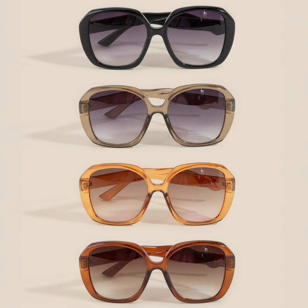 Large Gradient Round Lens Sunglasses - Purpose + Passion Boutique