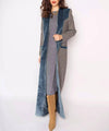 Lattice Lapel Plaid Velvet Lined Long Trench Coat - Purpose + Passion Boutique
