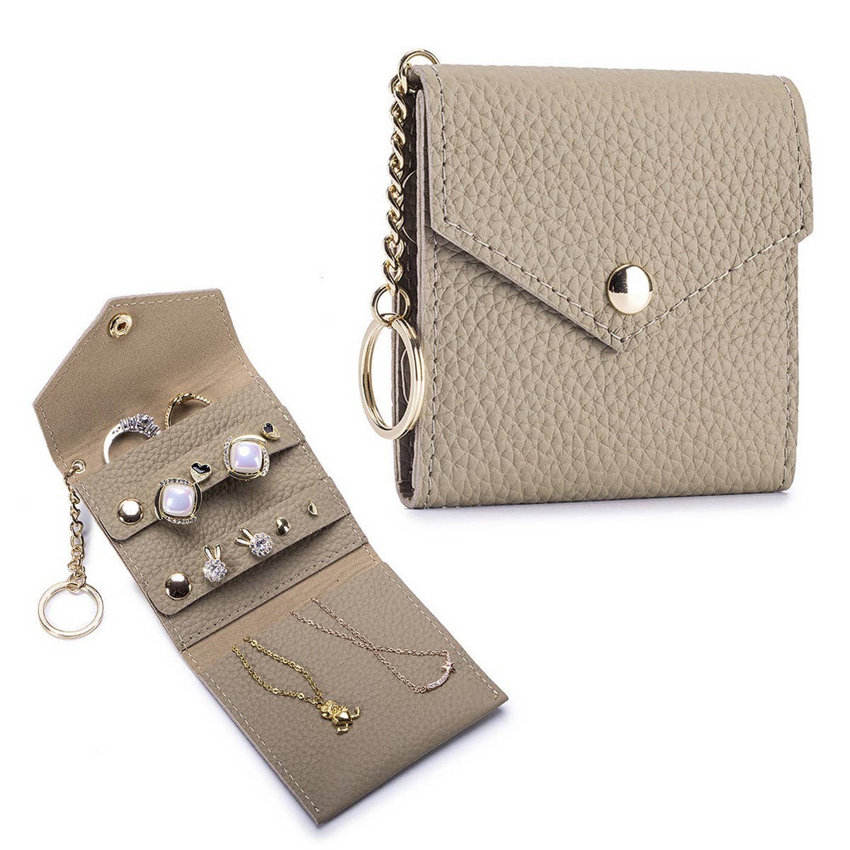 Leather Jewelry Pouch–Portable Organize - Purpose + Passion Boutique