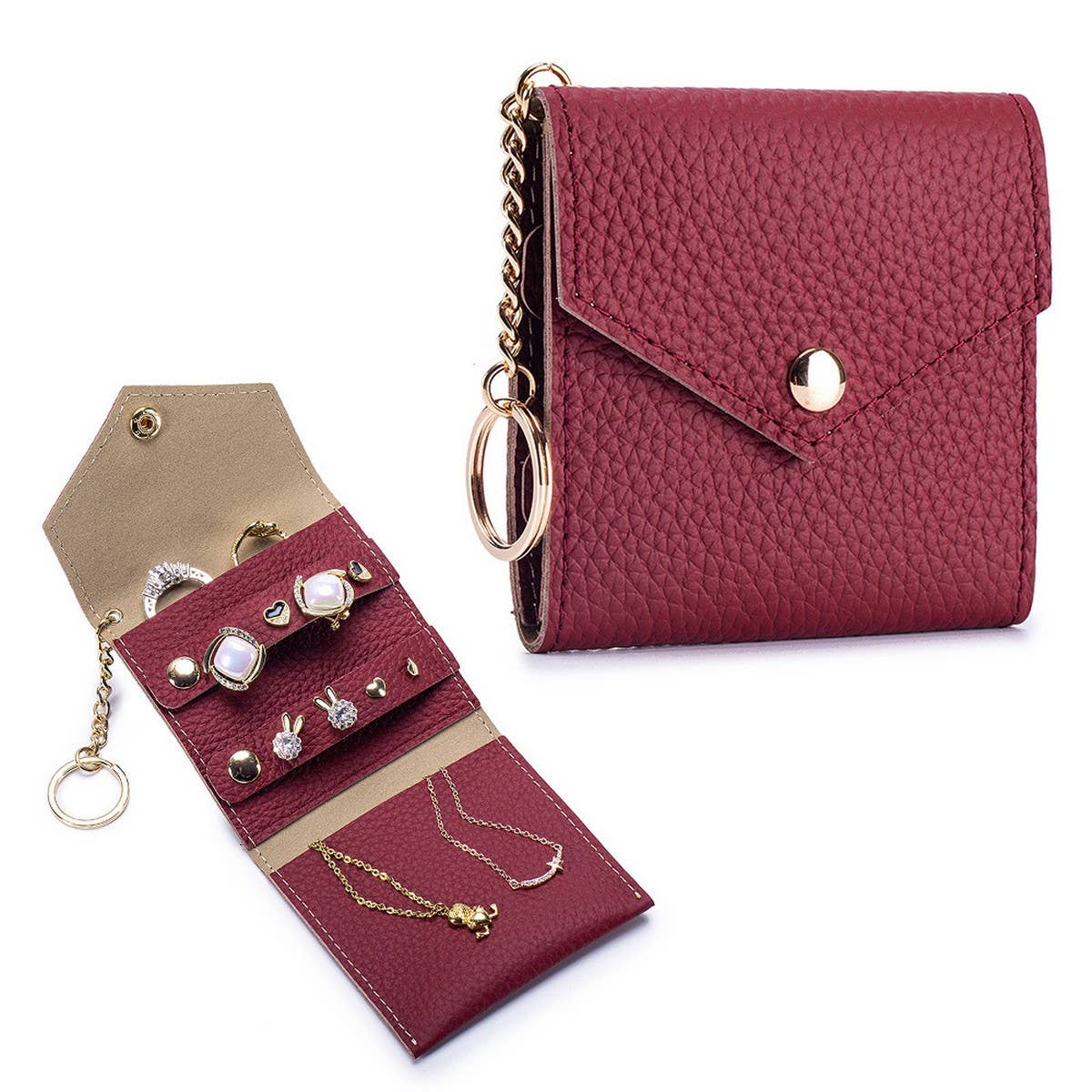 Leather Jewelry Pouch–Portable Organize - Purpose + Passion Boutique