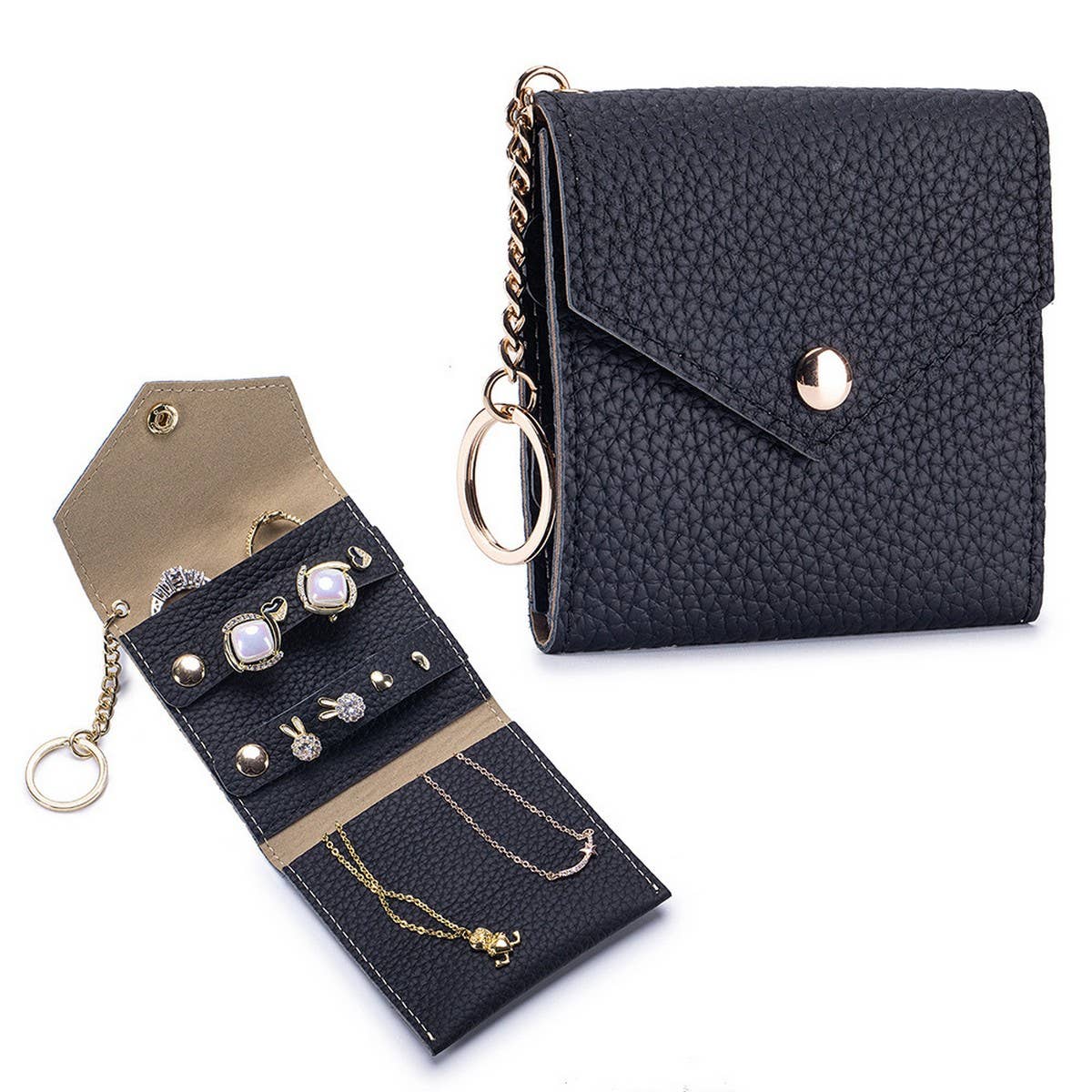 Leather Jewelry Pouch–Portable Organize - Purpose + Passion Boutique