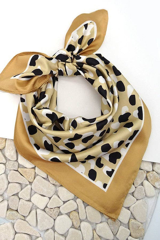 Leopard Blocked Silky Scarf - Purpose + Passion Boutique